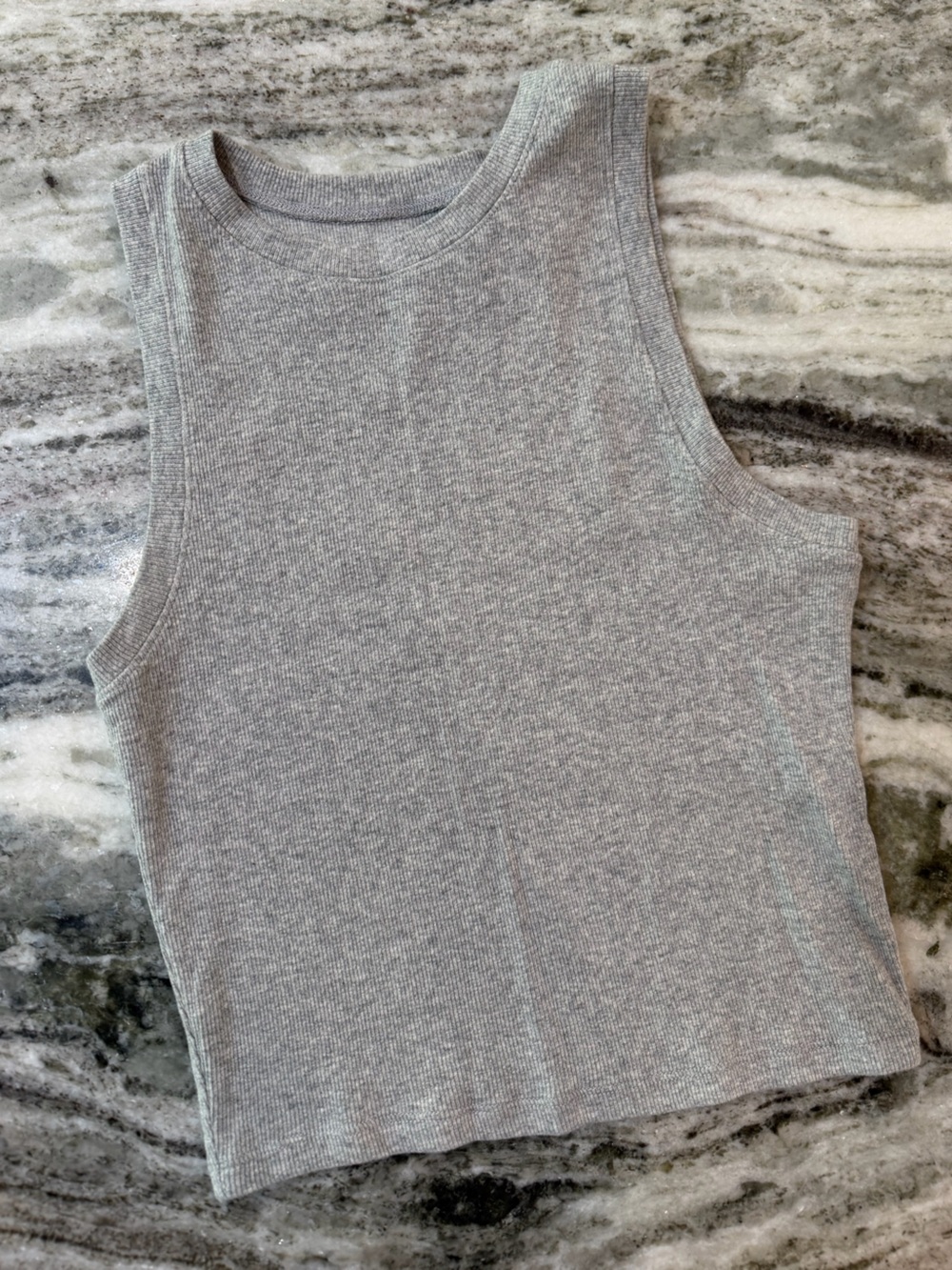 Hollister Light Gray Ribbed Tank Top